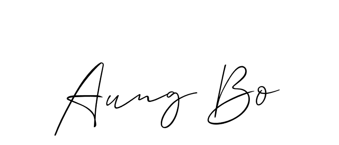 Also we have Aung Bo name is the best signature style. Create professional handwritten signature collection using Allison_Script autograph style. Aung Bo signature style 2 images and pictures png