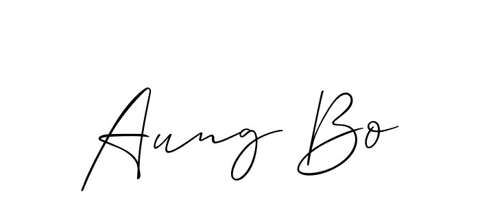 Also we have Aung Bo name is the best signature style. Create professional handwritten signature collection using Allison_Script autograph style. Aung Bo signature style 2 images and pictures png