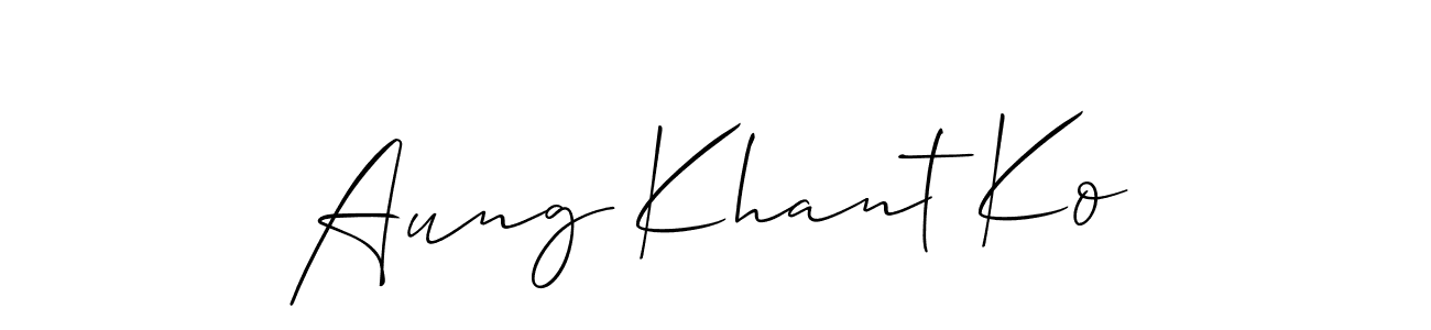 Best and Professional Signature Style for Aung Khant Ko. Allison_Script Best Signature Style Collection. Aung Khant Ko signature style 2 images and pictures png