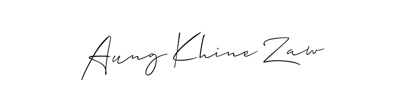 if you are searching for the best signature style for your name Aung Khine Zaw. so please give up your signature search. here we have designed multiple signature styles  using Allison_Script. Aung Khine Zaw signature style 2 images and pictures png
