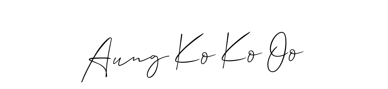 You can use this online signature creator to create a handwritten signature for the name Aung Ko Ko Oo. This is the best online autograph maker. Aung Ko Ko Oo signature style 2 images and pictures png