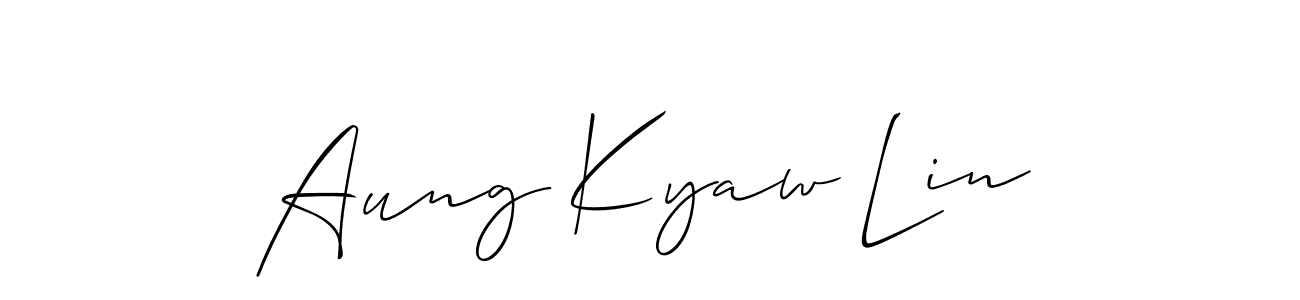 You can use this online signature creator to create a handwritten signature for the name Aung Kyaw Lin. This is the best online autograph maker. Aung Kyaw Lin signature style 2 images and pictures png