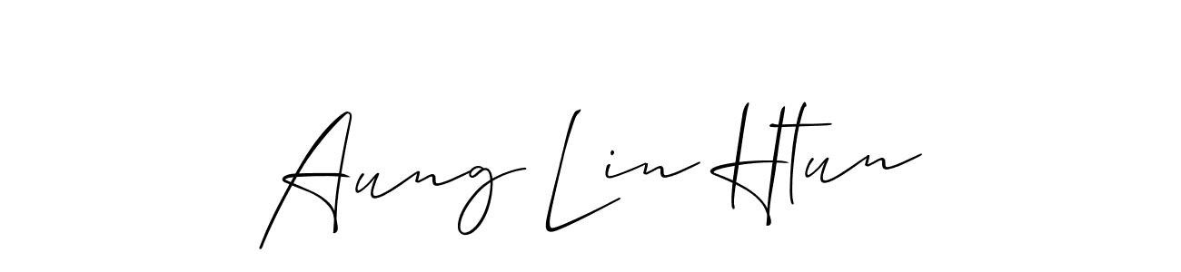 How to Draw Aung Lin Htun signature style? Allison_Script is a latest design signature styles for name Aung Lin Htun. Aung Lin Htun signature style 2 images and pictures png