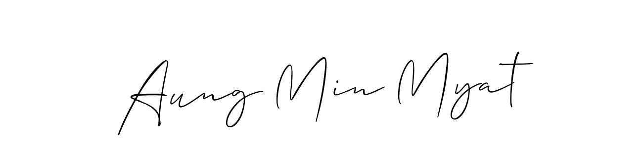 Design your own signature with our free online signature maker. With this signature software, you can create a handwritten (Allison_Script) signature for name Aung Min Myat. Aung Min Myat signature style 2 images and pictures png