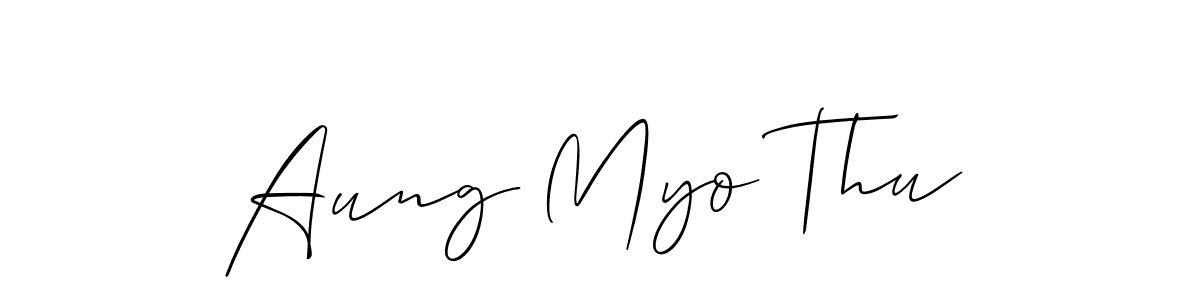 How to make Aung Myo Thu signature? Allison_Script is a professional autograph style. Create handwritten signature for Aung Myo Thu name. Aung Myo Thu signature style 2 images and pictures png