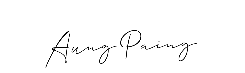 Once you've used our free online signature maker to create your best signature Allison_Script style, it's time to enjoy all of the benefits that Aung Paing name signing documents. Aung Paing signature style 2 images and pictures png