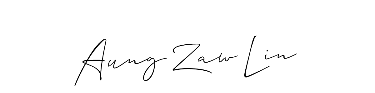 Similarly Allison_Script is the best handwritten signature design. Signature creator online .You can use it as an online autograph creator for name Aung Zaw Lin. Aung Zaw Lin signature style 2 images and pictures png