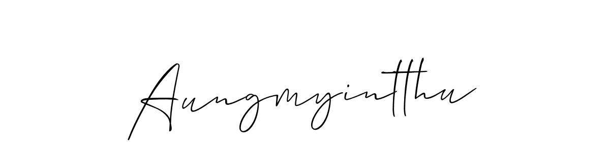 How to Draw Aungmyintthu signature style? Allison_Script is a latest design signature styles for name Aungmyintthu. Aungmyintthu signature style 2 images and pictures png