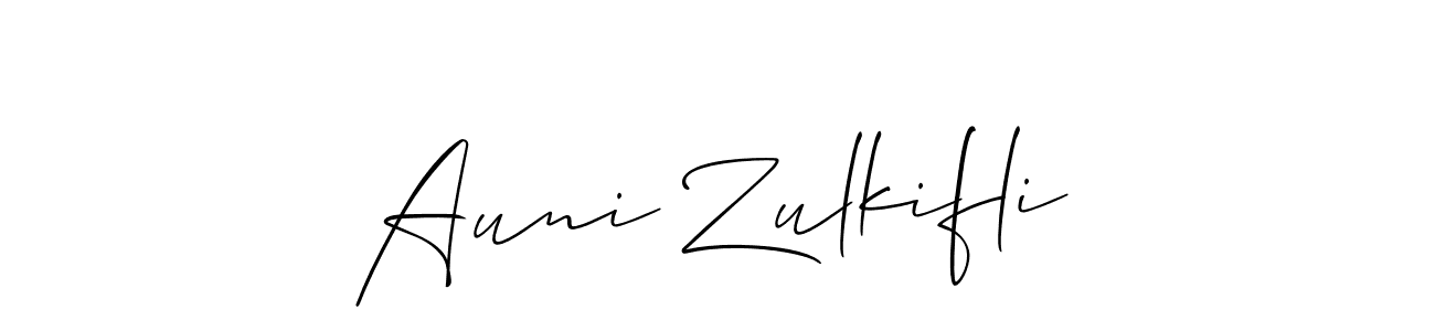 Make a beautiful signature design for name Auni Zulkifli. Use this online signature maker to create a handwritten signature for free. Auni Zulkifli signature style 2 images and pictures png