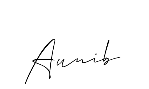 Also You can easily find your signature by using the search form. We will create Aunib name handwritten signature images for you free of cost using Allison_Script sign style. Aunib signature style 2 images and pictures png