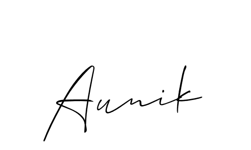 Best and Professional Signature Style for Aunik. Allison_Script Best Signature Style Collection. Aunik signature style 2 images and pictures png