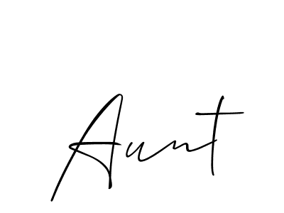 It looks lik you need a new signature style for name Aunt. Design unique handwritten (Allison_Script) signature with our free signature maker in just a few clicks. Aunt signature style 2 images and pictures png