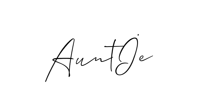 if you are searching for the best signature style for your name Auntİe. so please give up your signature search. here we have designed multiple signature styles  using Allison_Script. Auntİe signature style 2 images and pictures png