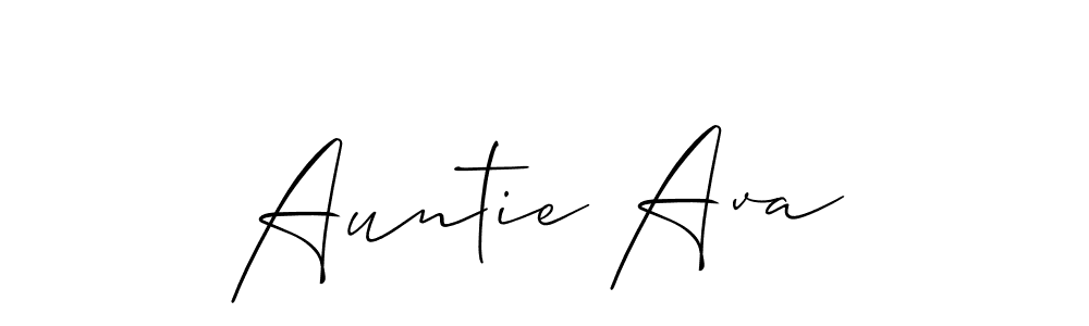 Use a signature maker to create a handwritten signature online. With this signature software, you can design (Allison_Script) your own signature for name Auntie Ava. Auntie Ava signature style 2 images and pictures png