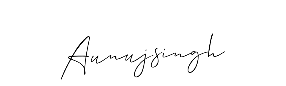 How to make Aunujsingh signature? Allison_Script is a professional autograph style. Create handwritten signature for Aunujsingh name. Aunujsingh signature style 2 images and pictures png