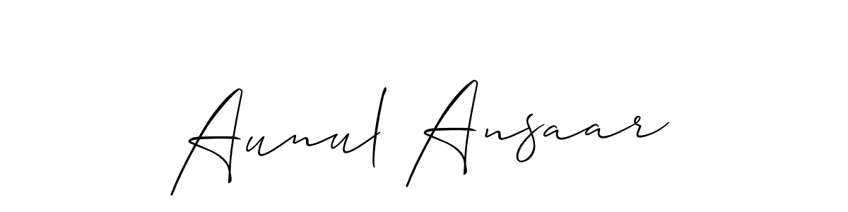 Also You can easily find your signature by using the search form. We will create Aunul Ansaar name handwritten signature images for you free of cost using Allison_Script sign style. Aunul Ansaar signature style 2 images and pictures png