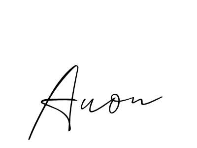 Also You can easily find your signature by using the search form. We will create Auon name handwritten signature images for you free of cost using Allison_Script sign style. Auon signature style 2 images and pictures png