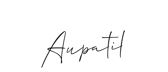 How to make Aupatil signature? Allison_Script is a professional autograph style. Create handwritten signature for Aupatil name. Aupatil signature style 2 images and pictures png