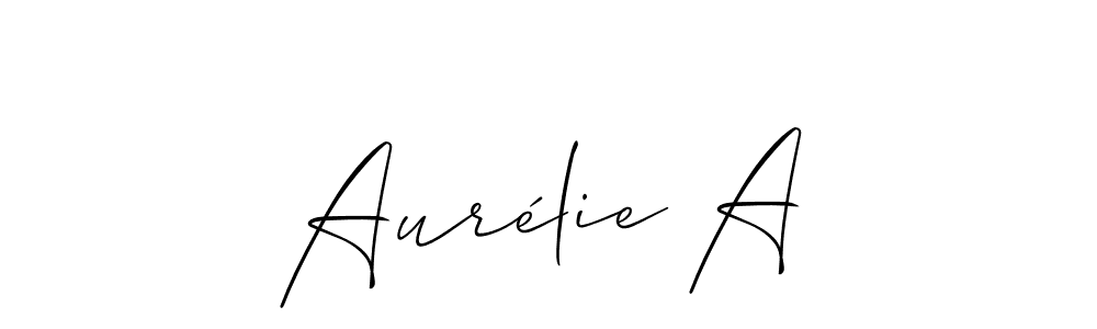 Make a short Aurélie A signature style. Manage your documents anywhere anytime using Allison_Script. Create and add eSignatures, submit forms, share and send files easily. Aurélie A signature style 2 images and pictures png