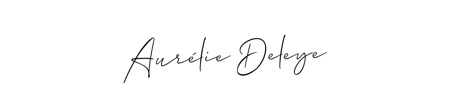 The best way (Allison_Script) to make a short signature is to pick only two or three words in your name. The name Aurélie Deleye include a total of six letters. For converting this name. Aurélie Deleye signature style 2 images and pictures png