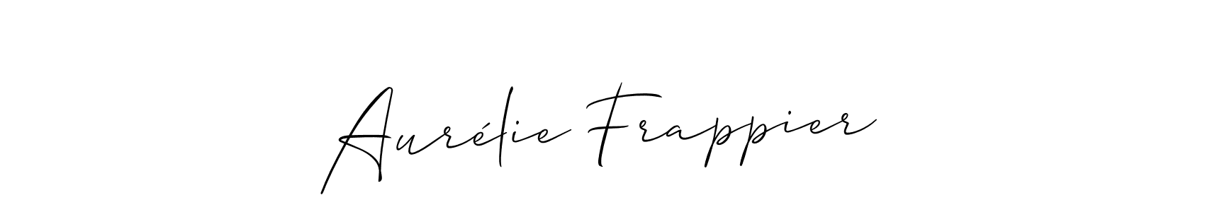 if you are searching for the best signature style for your name Aurélie Frappier. so please give up your signature search. here we have designed multiple signature styles  using Allison_Script. Aurélie Frappier signature style 2 images and pictures png