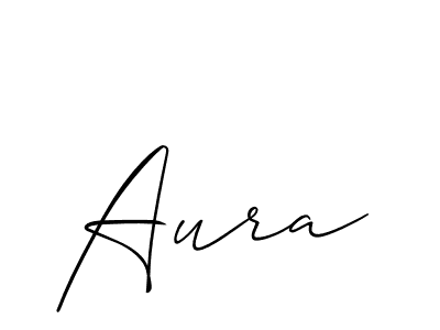 Best and Professional Signature Style for Aura. Allison_Script Best Signature Style Collection. Aura signature style 2 images and pictures png