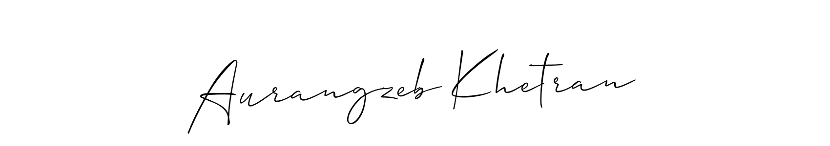 Aurangzeb Khetran stylish signature style. Best Handwritten Sign (Allison_Script) for my name. Handwritten Signature Collection Ideas for my name Aurangzeb Khetran. Aurangzeb Khetran signature style 2 images and pictures png