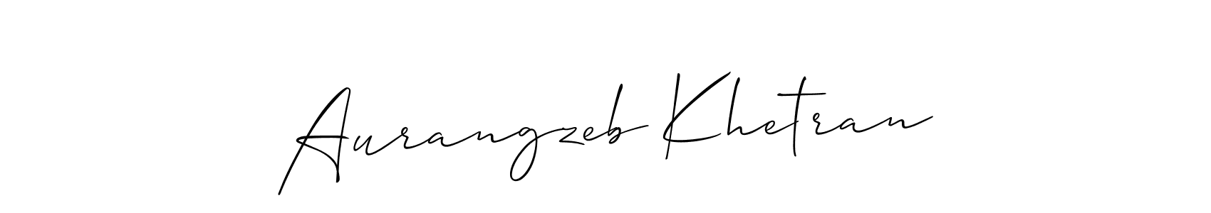 Also we have Aurangzeb Khetran name is the best signature style. Create professional handwritten signature collection using Allison_Script autograph style. Aurangzeb Khetran signature style 2 images and pictures png
