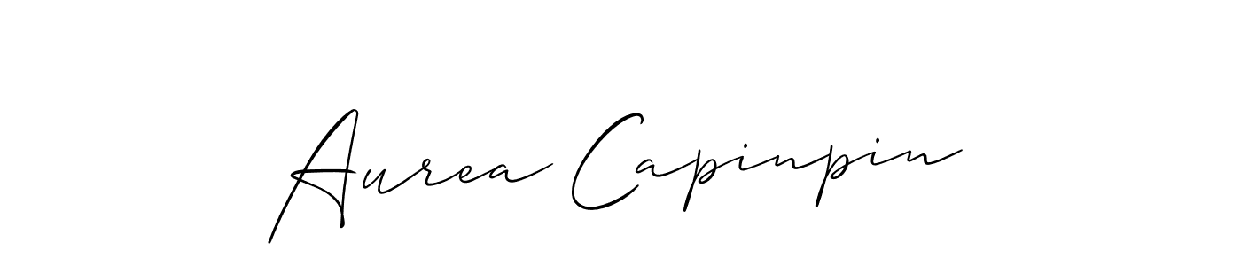 How to make Aurea Capinpin signature? Allison_Script is a professional autograph style. Create handwritten signature for Aurea Capinpin name. Aurea Capinpin signature style 2 images and pictures png