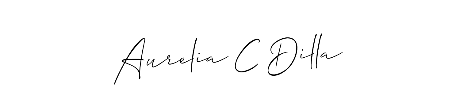 You should practise on your own different ways (Allison_Script) to write your name (Aurelia C Dilla) in signature. don't let someone else do it for you. Aurelia C Dilla signature style 2 images and pictures png