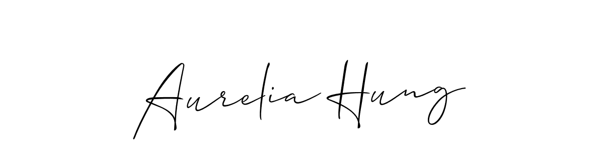 Use a signature maker to create a handwritten signature online. With this signature software, you can design (Allison_Script) your own signature for name Aurelia Hung. Aurelia Hung signature style 2 images and pictures png