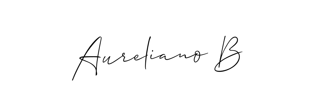 Aureliano B stylish signature style. Best Handwritten Sign (Allison_Script) for my name. Handwritten Signature Collection Ideas for my name Aureliano B. Aureliano B signature style 2 images and pictures png