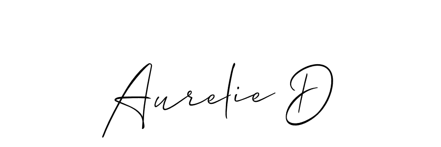 Create a beautiful signature design for name Aurelie D. With this signature (Allison_Script) fonts, you can make a handwritten signature for free. Aurelie D signature style 2 images and pictures png