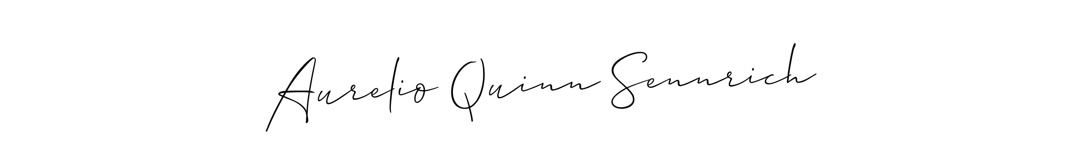 This is the best signature style for the Aurelio Quinn Sennrich name. Also you like these signature font (Allison_Script). Mix name signature. Aurelio Quinn Sennrich signature style 2 images and pictures png