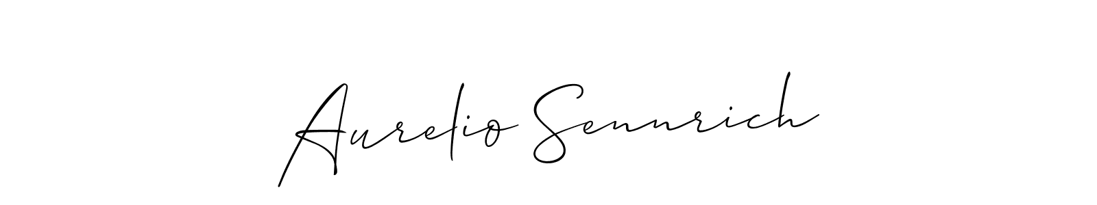 Aurelio Sennrich stylish signature style. Best Handwritten Sign (Allison_Script) for my name. Handwritten Signature Collection Ideas for my name Aurelio Sennrich. Aurelio Sennrich signature style 2 images and pictures png