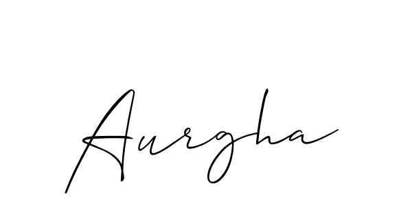 Design your own signature with our free online signature maker. With this signature software, you can create a handwritten (Allison_Script) signature for name Aurgha. Aurgha signature style 2 images and pictures png