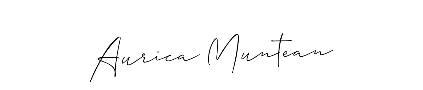 How to make Aurica Muntean signature? Allison_Script is a professional autograph style. Create handwritten signature for Aurica Muntean name. Aurica Muntean signature style 2 images and pictures png