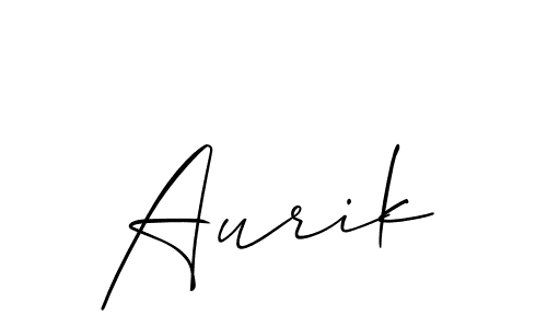 Allison_Script is a professional signature style that is perfect for those who want to add a touch of class to their signature. It is also a great choice for those who want to make their signature more unique. Get Aurik name to fancy signature for free. Aurik signature style 2 images and pictures png