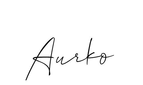 It looks lik you need a new signature style for name Aurko. Design unique handwritten (Allison_Script) signature with our free signature maker in just a few clicks. Aurko signature style 2 images and pictures png
