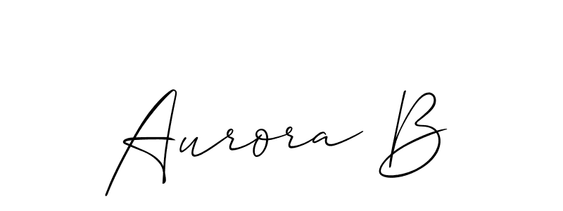 Aurora B stylish signature style. Best Handwritten Sign (Allison_Script) for my name. Handwritten Signature Collection Ideas for my name Aurora B. Aurora B signature style 2 images and pictures png