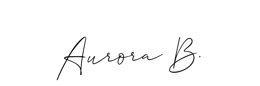 Make a beautiful signature design for name Aurora B.. With this signature (Allison_Script) style, you can create a handwritten signature for free. Aurora B. signature style 2 images and pictures png