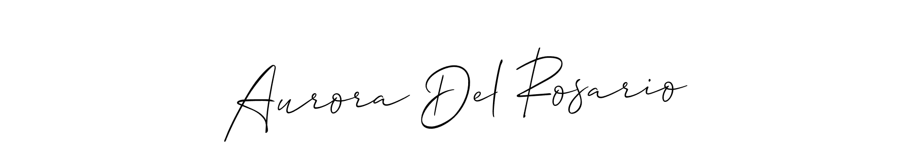 Also we have Aurora Del Rosario name is the best signature style. Create professional handwritten signature collection using Allison_Script autograph style. Aurora Del Rosario signature style 2 images and pictures png