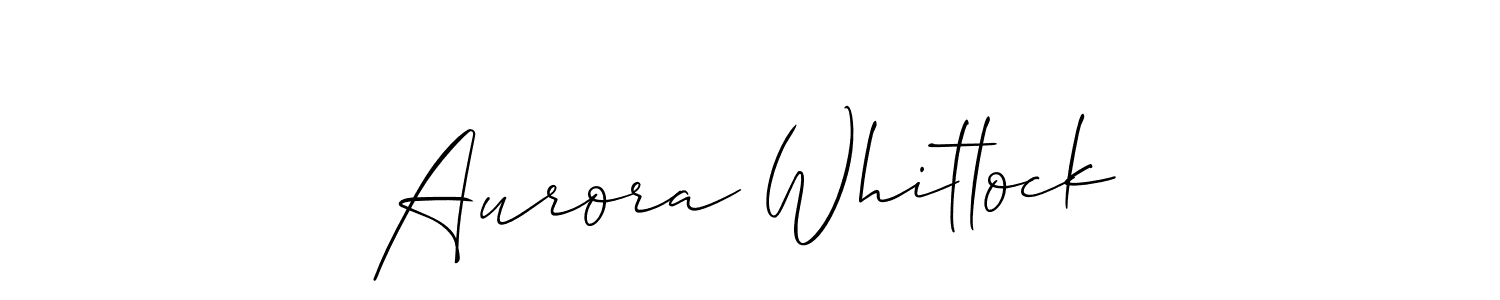 How to make Aurora Whitlock signature? Allison_Script is a professional autograph style. Create handwritten signature for Aurora Whitlock name. Aurora Whitlock signature style 2 images and pictures png