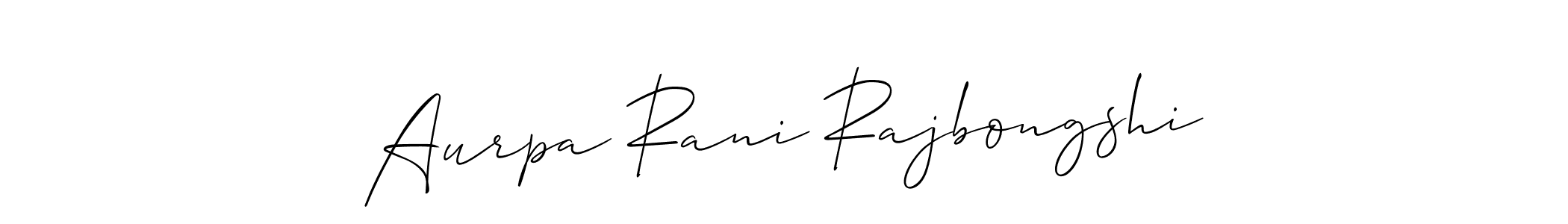 Similarly Allison_Script is the best handwritten signature design. Signature creator online .You can use it as an online autograph creator for name Aurpa Rani Rajbongshi. Aurpa Rani Rajbongshi signature style 2 images and pictures png