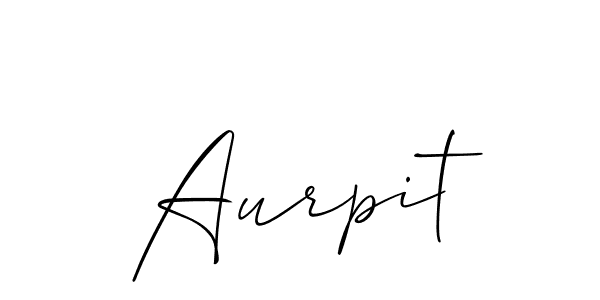 It looks lik you need a new signature style for name Aurpit. Design unique handwritten (Allison_Script) signature with our free signature maker in just a few clicks. Aurpit signature style 2 images and pictures png