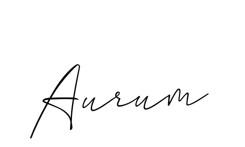 Design your own signature with our free online signature maker. With this signature software, you can create a handwritten (Allison_Script) signature for name Aurum. Aurum signature style 2 images and pictures png