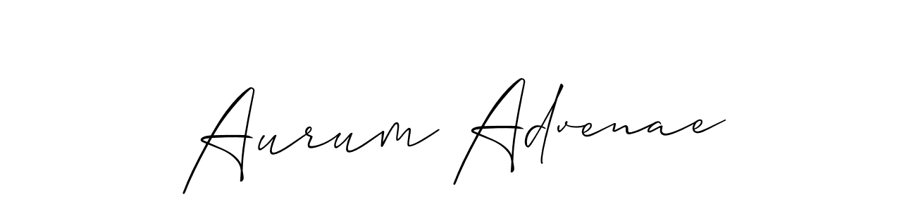 Allison_Script is a professional signature style that is perfect for those who want to add a touch of class to their signature. It is also a great choice for those who want to make their signature more unique. Get Aurum Advenae name to fancy signature for free. Aurum Advenae signature style 2 images and pictures png