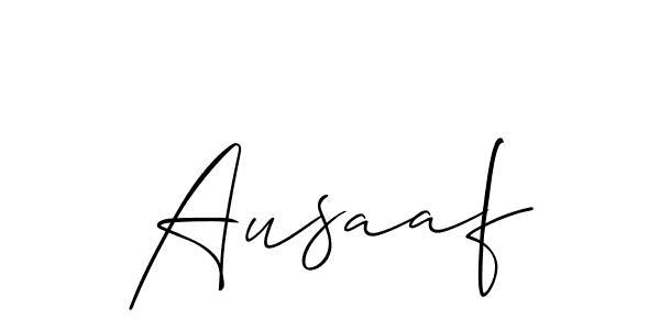 Design your own signature with our free online signature maker. With this signature software, you can create a handwritten (Allison_Script) signature for name Ausaaf. Ausaaf signature style 2 images and pictures png