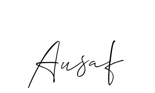Use a signature maker to create a handwritten signature online. With this signature software, you can design (Allison_Script) your own signature for name Ausaf. Ausaf signature style 2 images and pictures png