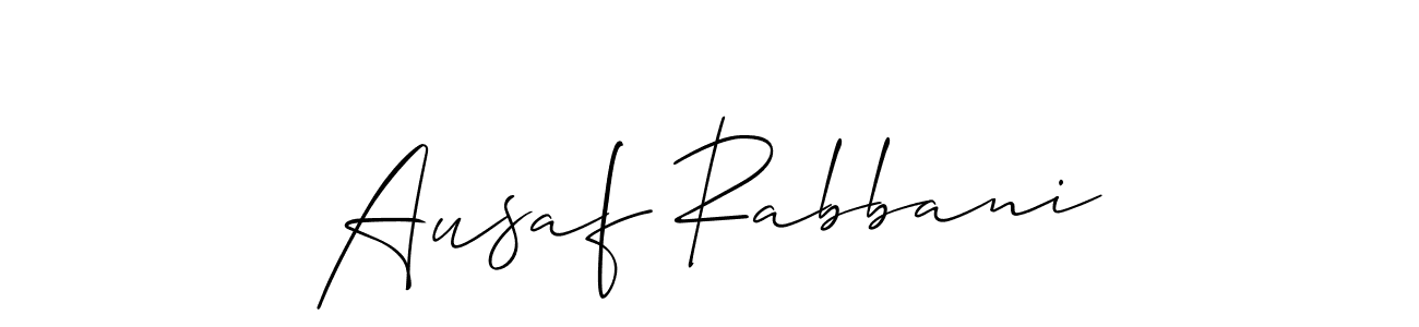 Make a beautiful signature design for name Ausaf Rabbani. With this signature (Allison_Script) style, you can create a handwritten signature for free. Ausaf Rabbani signature style 2 images and pictures png